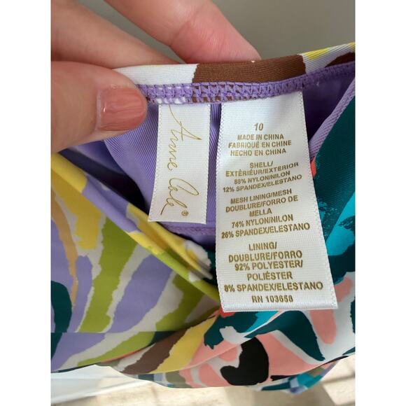 Anne Cole Kashmir Paisley Maillot One-Piece Swimsuit 10 - Picture 6 of 6